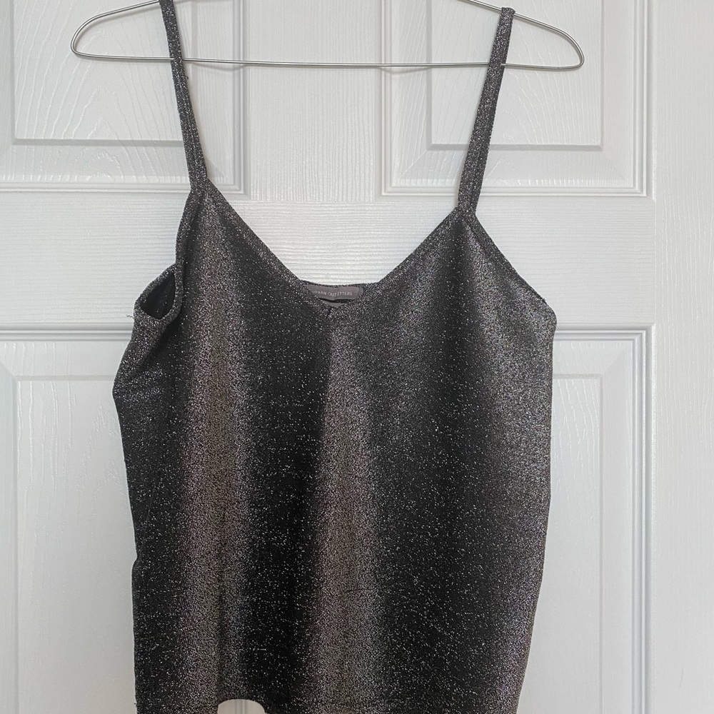 Urban outfitter tank top shimmery silver size Small